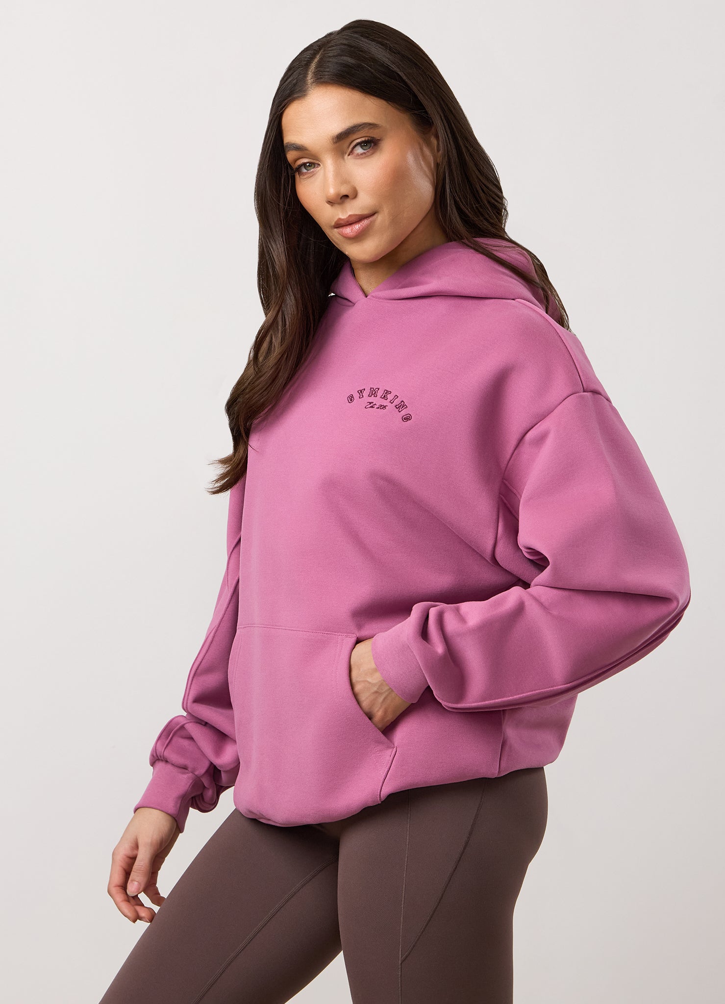 Gym King Replenish Peached Seam Hood - Orchid Mauve