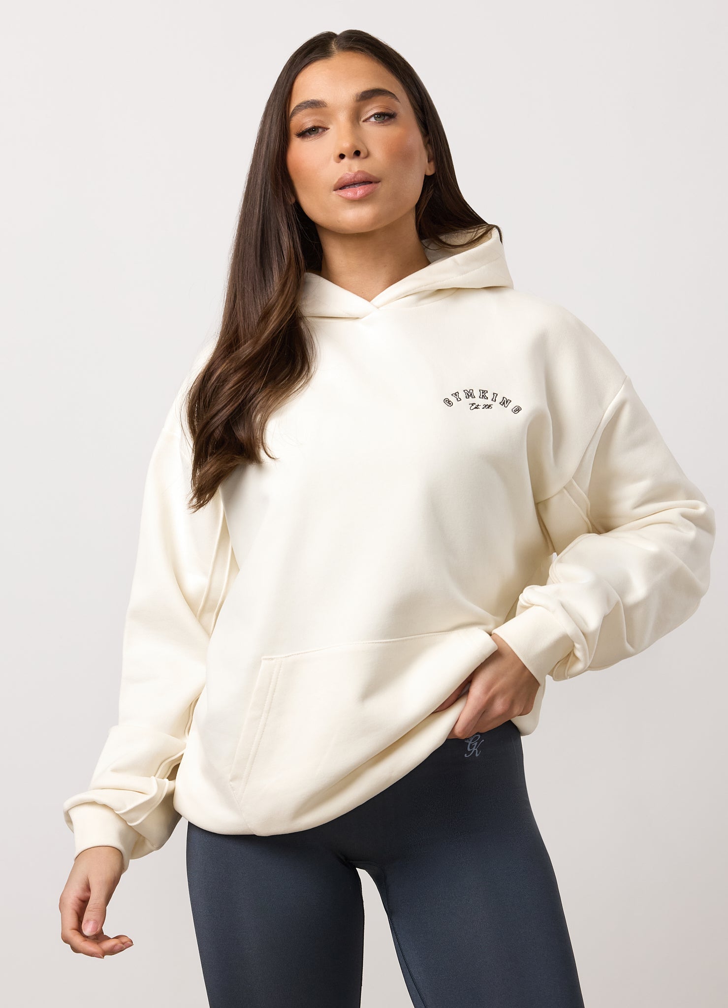 Gym King Replenish Peached Seam Hood - Marshmallow