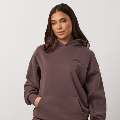 Gym King Replenish Peached Seam Hoodie - Deep Mocha