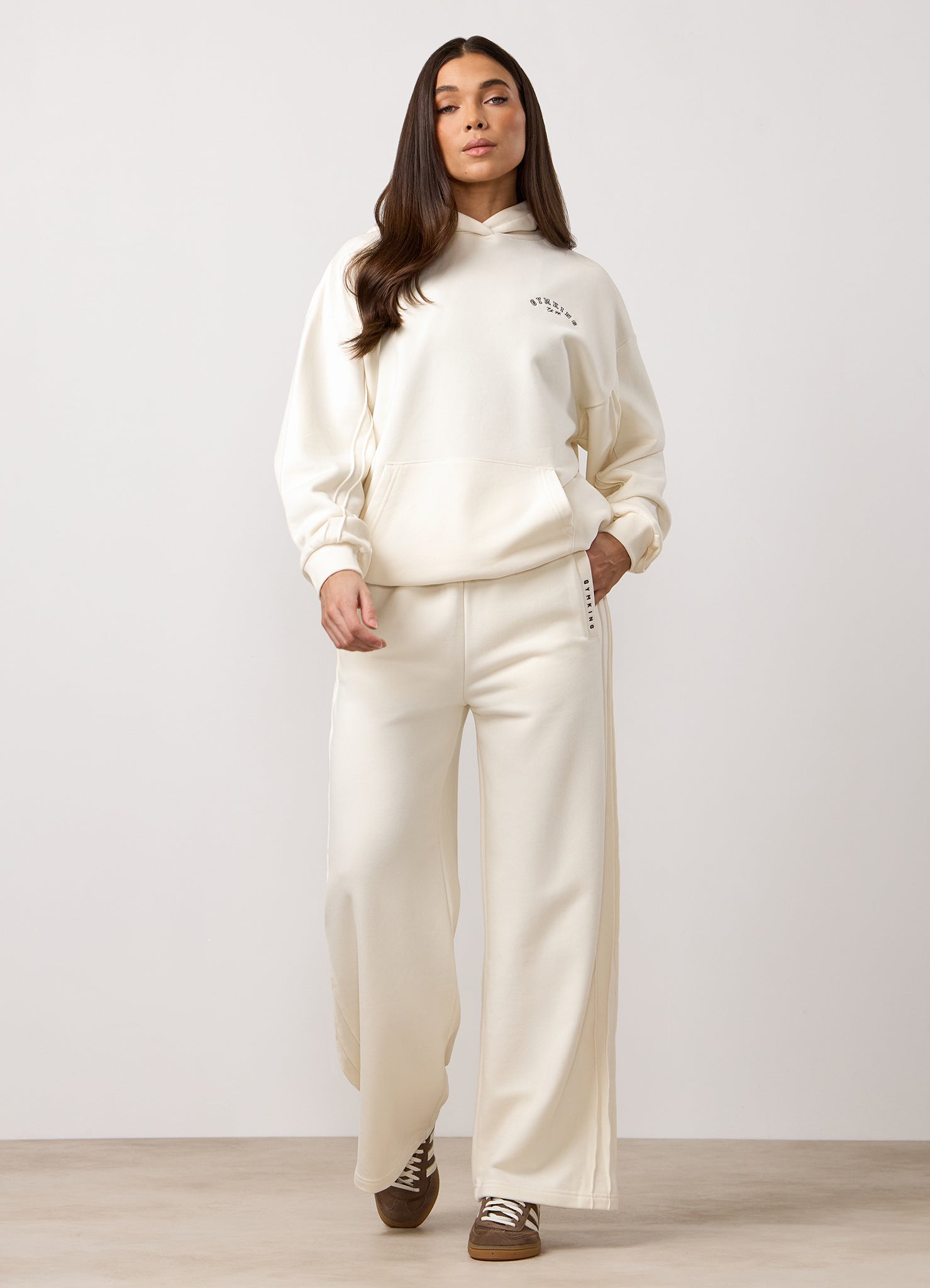 Gym King Replenish Peached Hood Tracksuit - Marshmallow