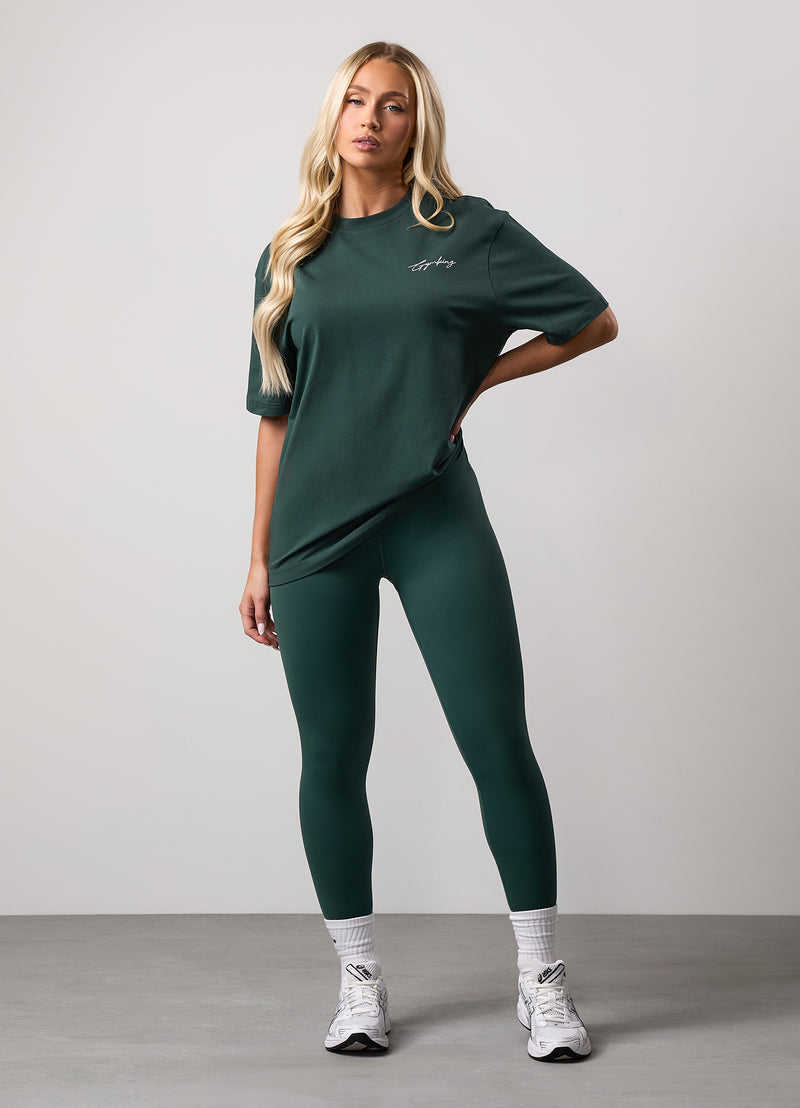 Gym King Reset Boyfriend Tee - Deep Forest Green