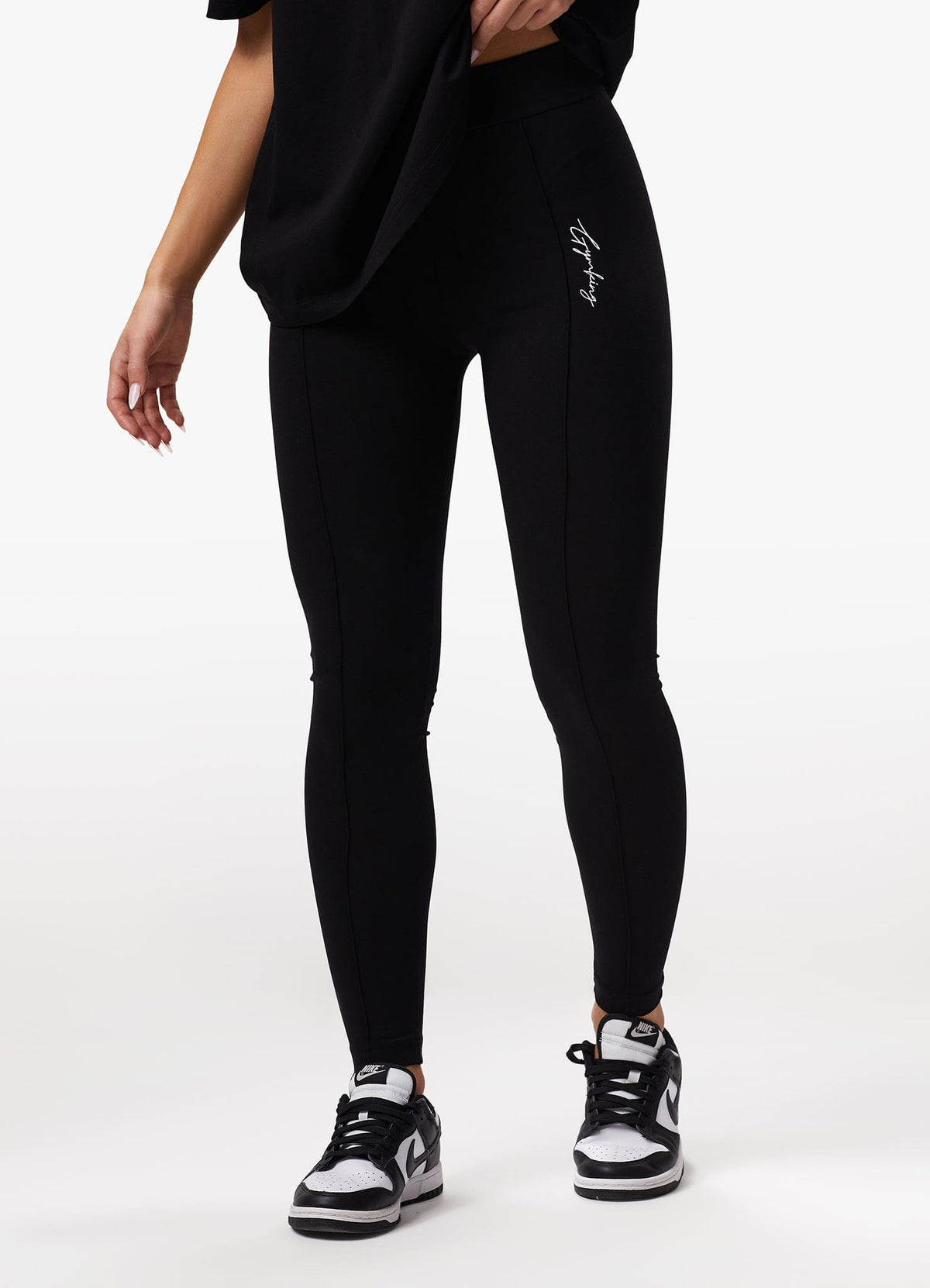 Gym King Reset Jersey-Leggings – Schwarz