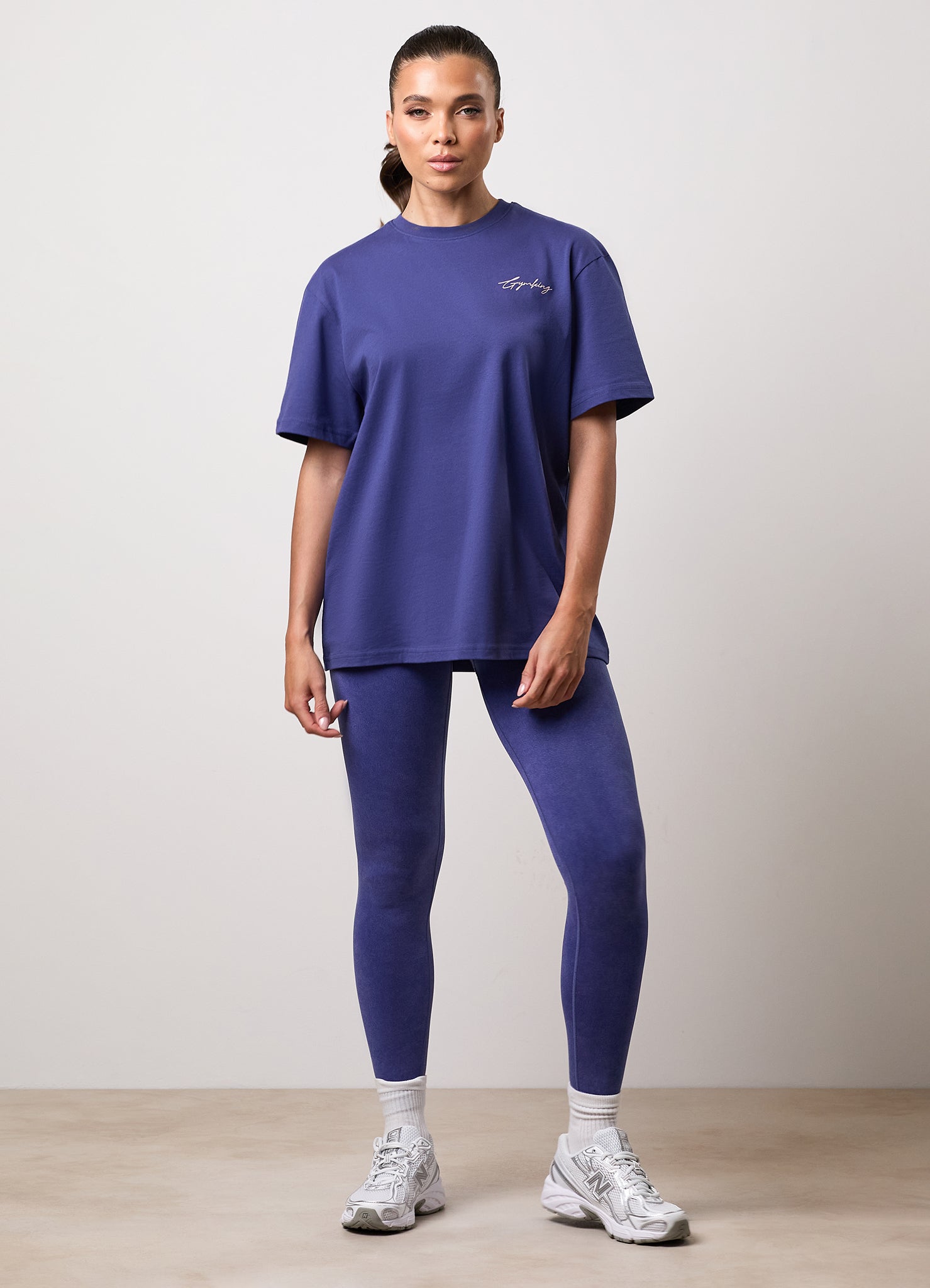 Gym King Reset Boyfriend Tee - Starlight Blue/Pale Mauve