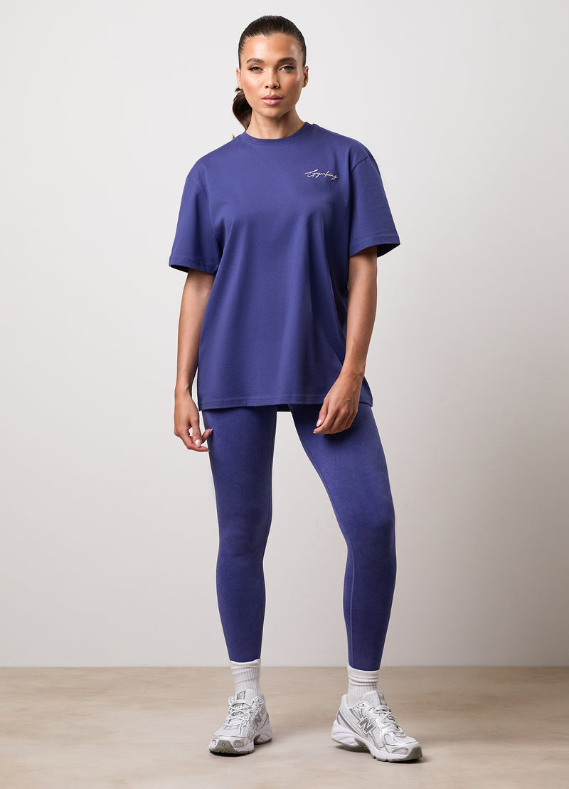 Gym King Reset Boyfriend Tee - Starlight Blue/Pale Mauve