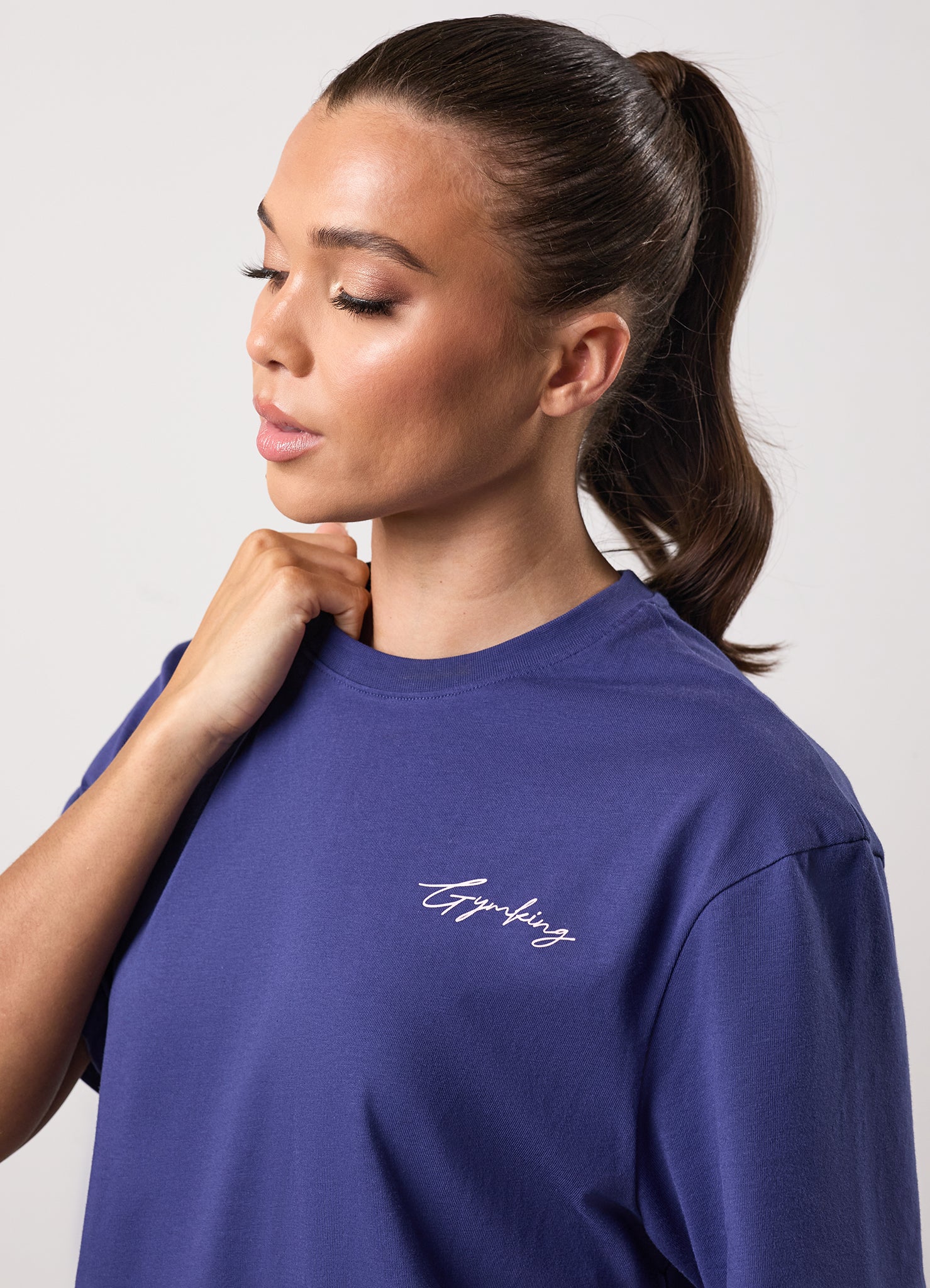 Gym King Reset Boyfriend Tee - Starlight Blue/Pale Mauve