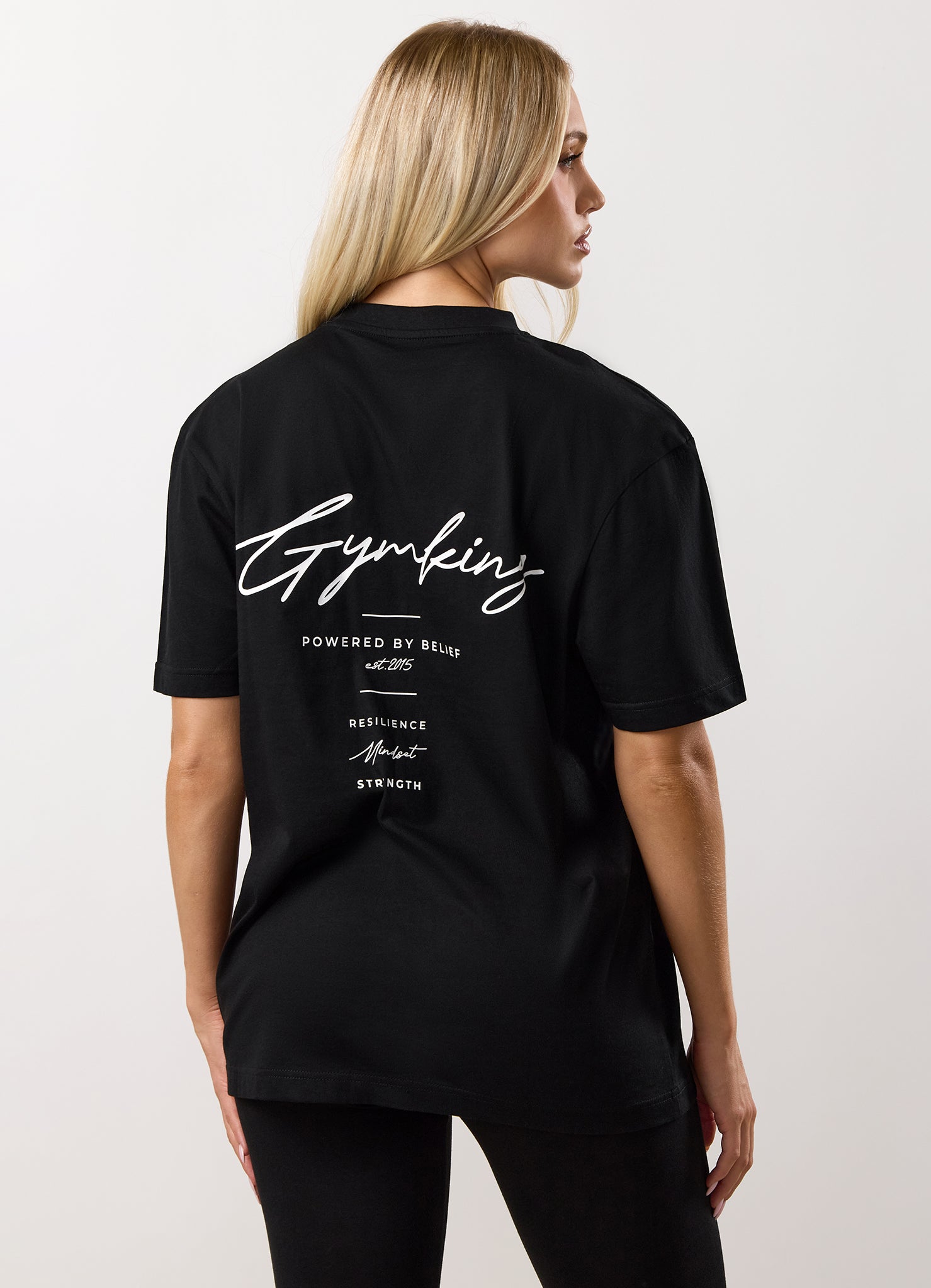 Gym King Reset Jersey Boyfriend Tee - Black