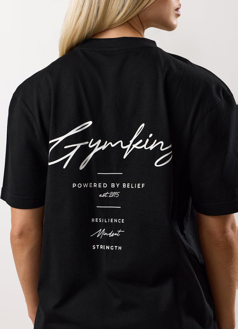 Gym King Reset Jersey Boyfriend Tee - Black