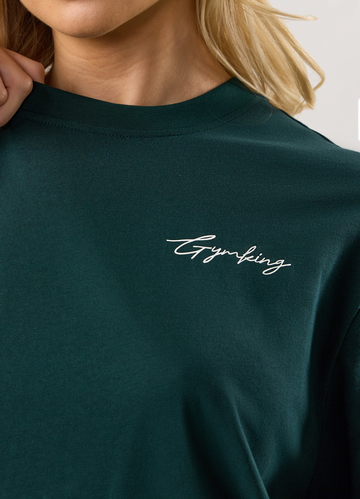 Gym King Reset Boyfriend Tee - Deep Forest Green