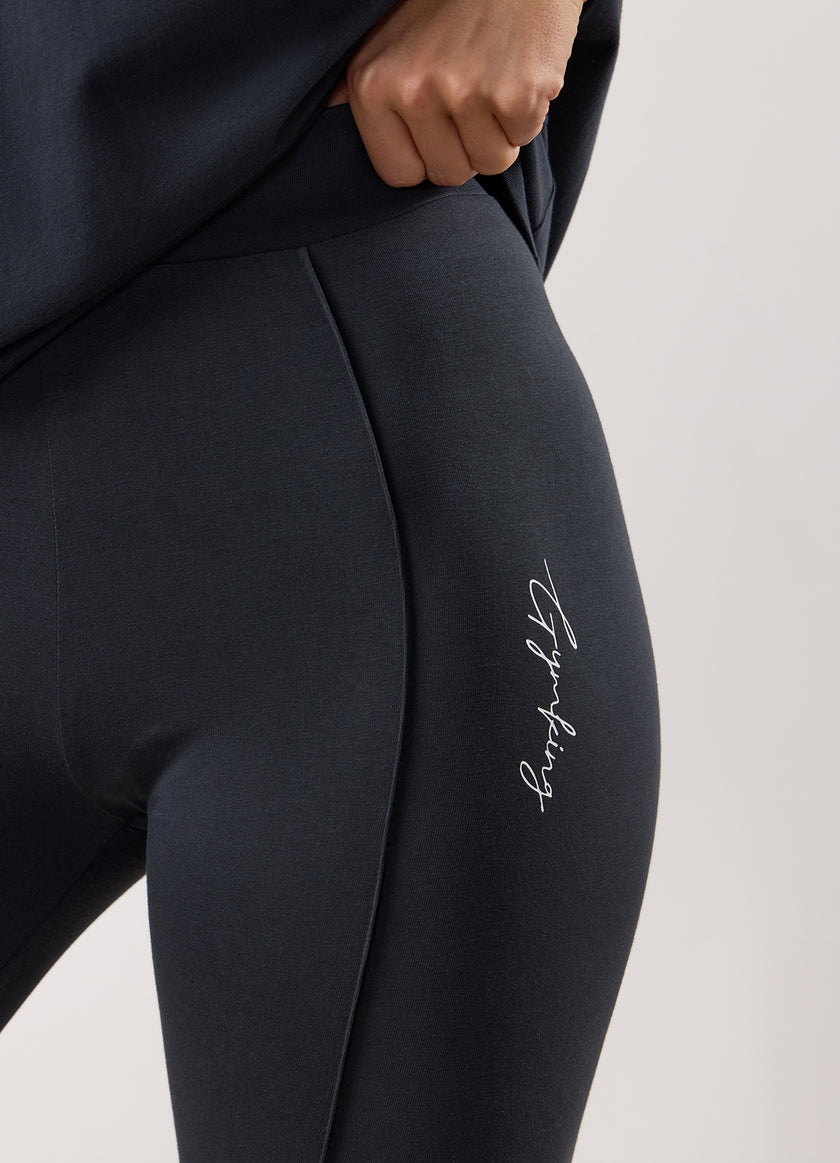 Gym King Reset Jersey Legging - Midnight Blue
