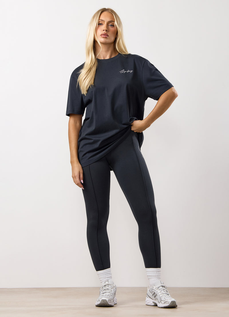 Gym King Reset Jersey Legging - Midnight Blue