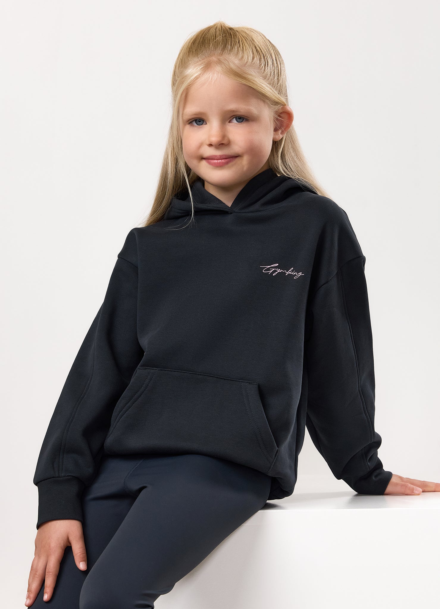 Gym King Kids Reset Fleece Hood - Midnight Blue