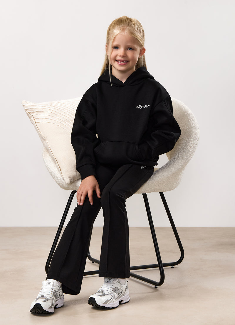 Gym King Kids Reset Flared Jersey Legging - Black/White