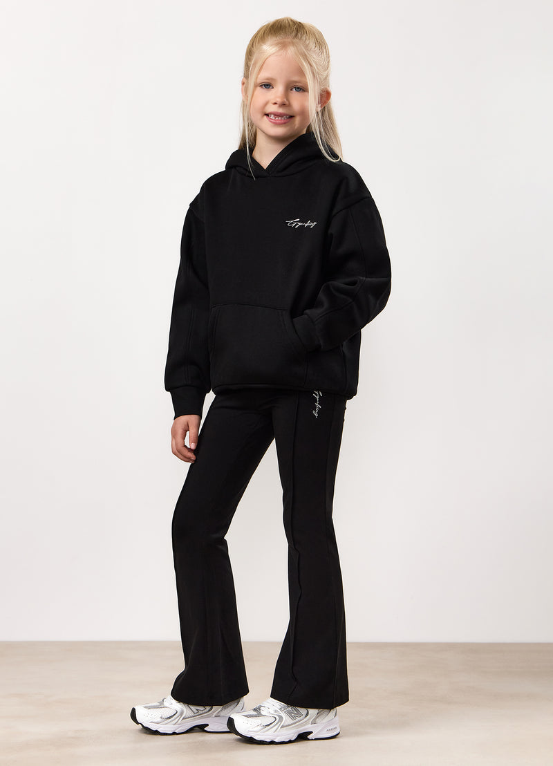 Gym King Kids Reset Flared Jersey Legging - Black/White