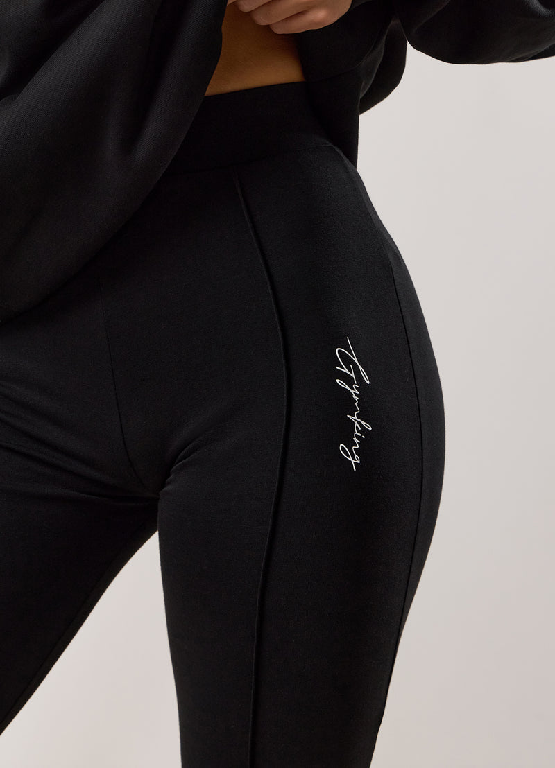 Gym King Reset Cotton Flared Legging - Black