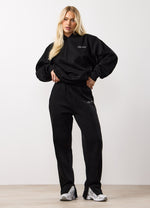 Gym King Reset Oversized Fleece Hood Tracksuit - Black