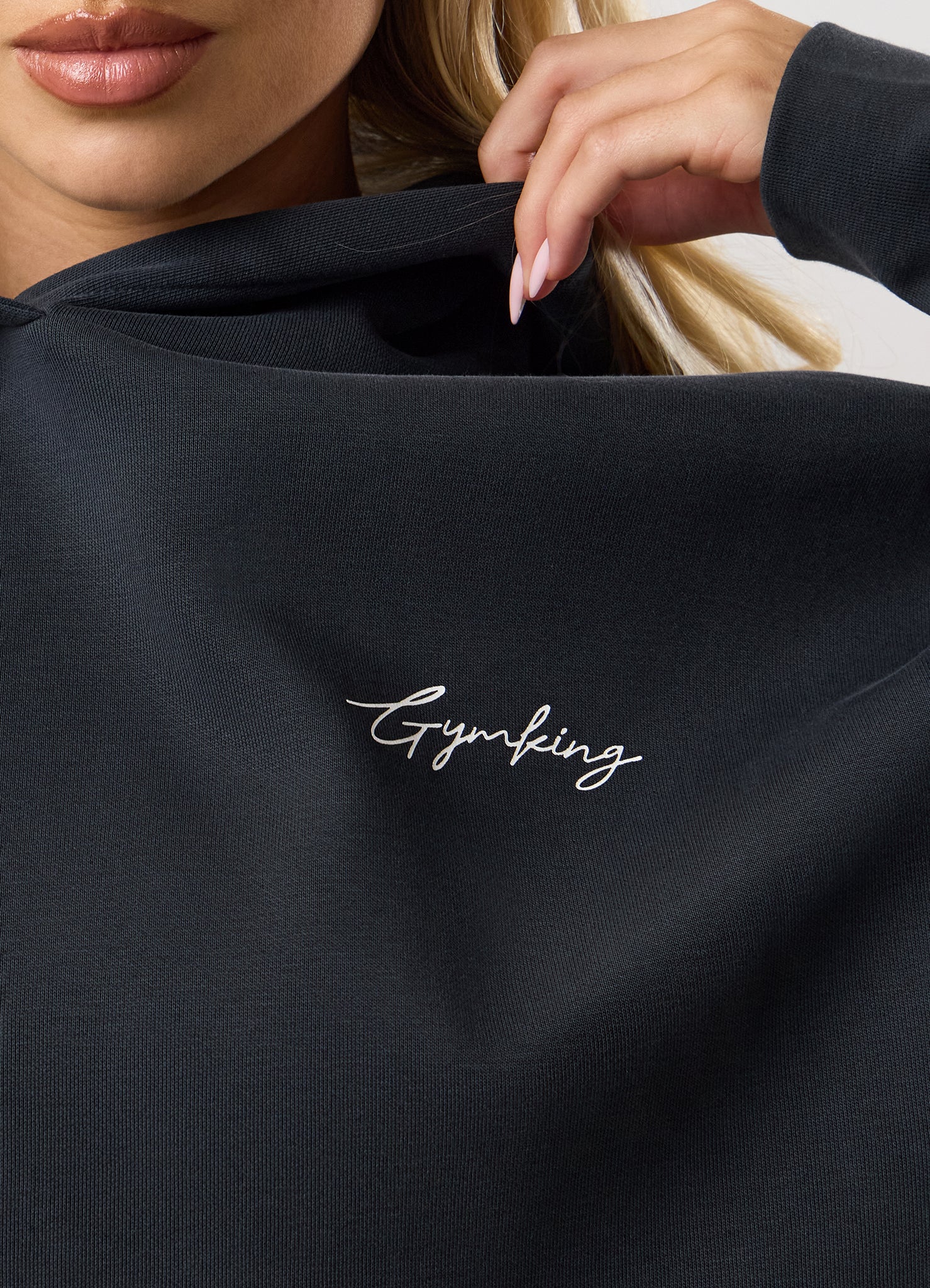 Gym King Reset Oversized Fleece Hood Tracksuit - Midnight Blue