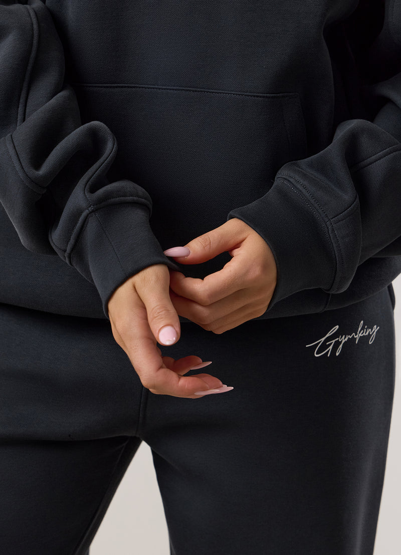 Gym King Reset Oversized Fleece Hood Tracksuit - Midnight Blue