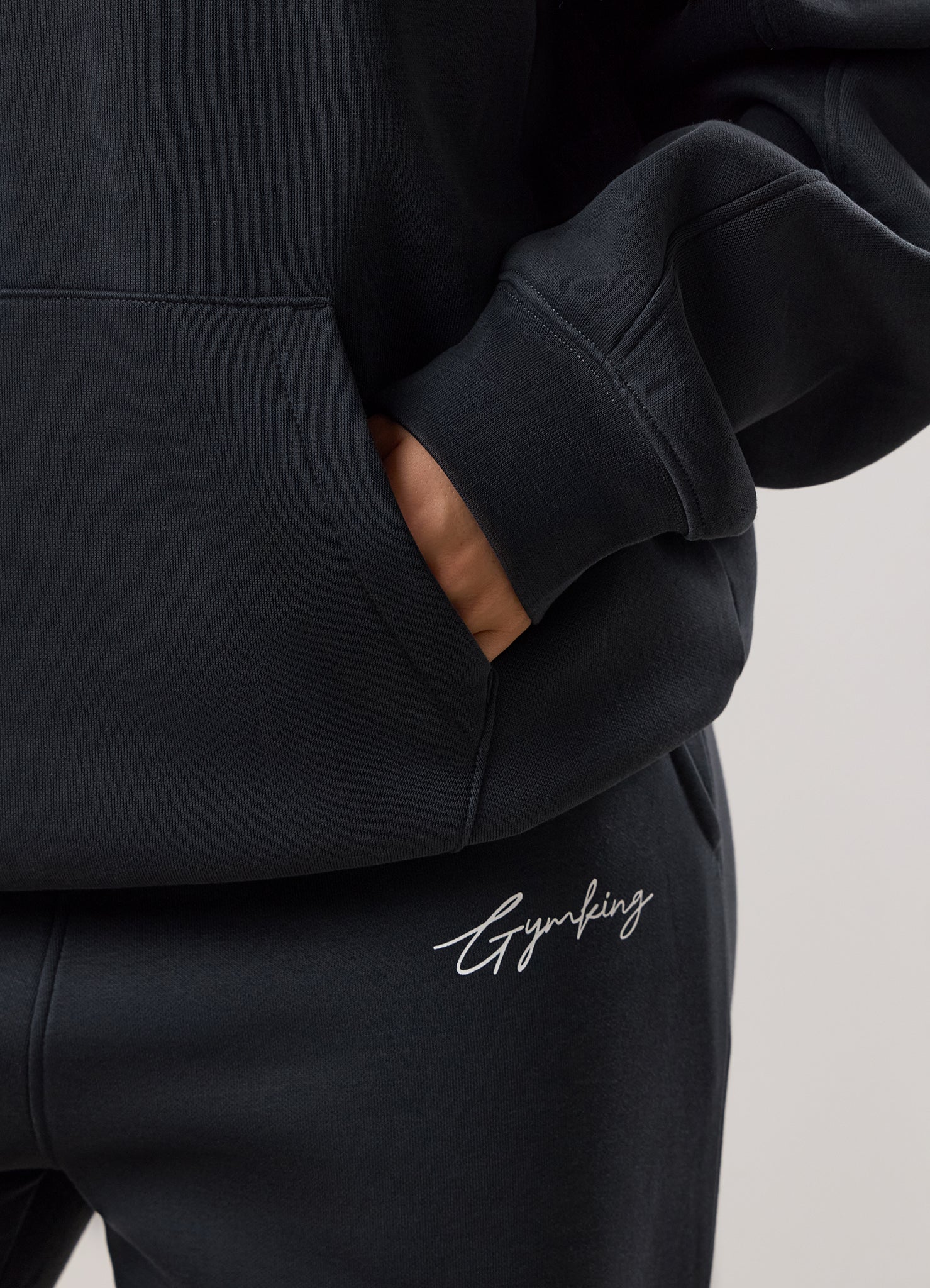 Gym King Reset Oversized Fleece Hood Tracksuit - Midnight Blue