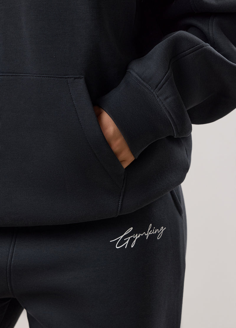 Gym King Reset Oversized Fleece Hood Tracksuit - Midnight Blue