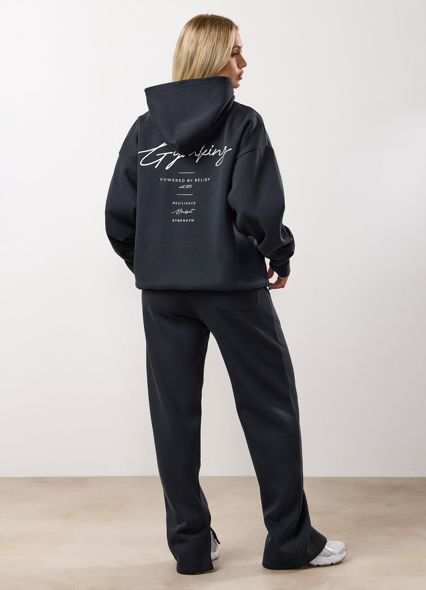 Gym King Reset Oversized Fleece Hood Tracksuit - Midnight Blue