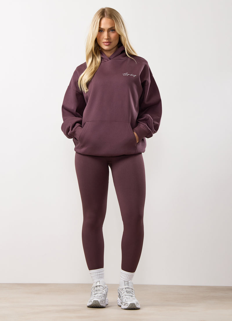 Gym King Reset Oversized Hood - Deep Plum