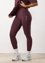 Gym King Reset Cotton Jersey Legging - Deep Plum