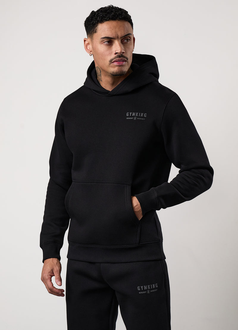 Gym King Resilient Mindset Hood - Black