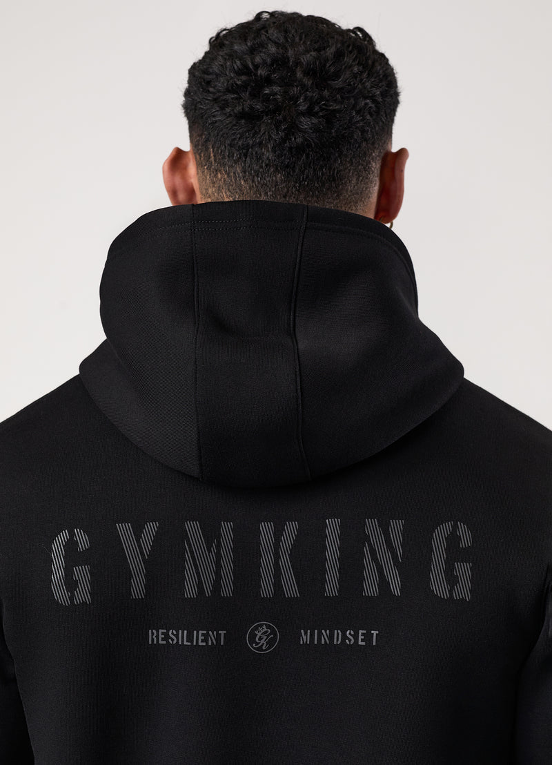 Gym King Resilient Mindset Hood - Black