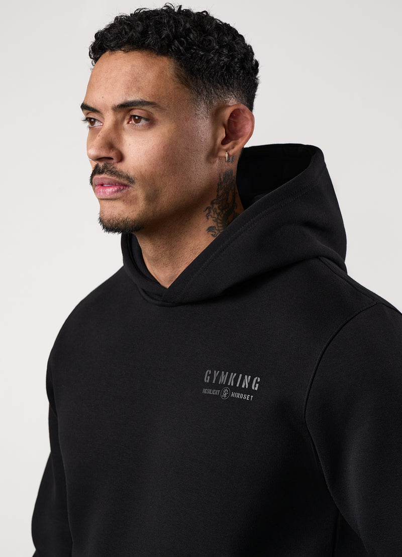 Gym King Resilient Mindset Hood - Black