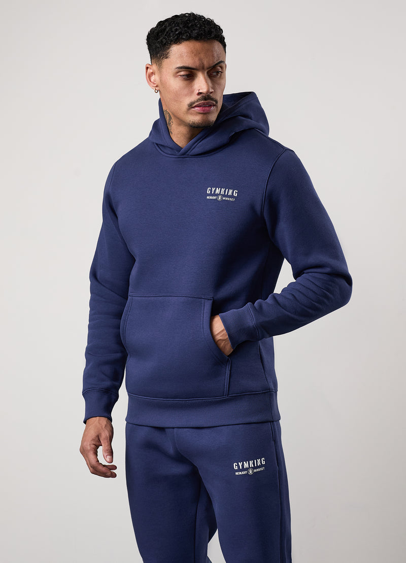 Gym King Resilient Mindset Hood - Oxford Blue