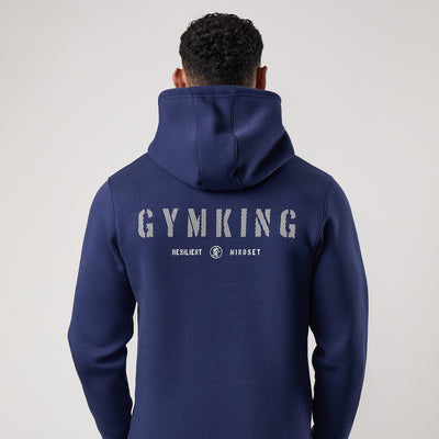 Gym King Resilient Mindset Hood - Oxford Blue