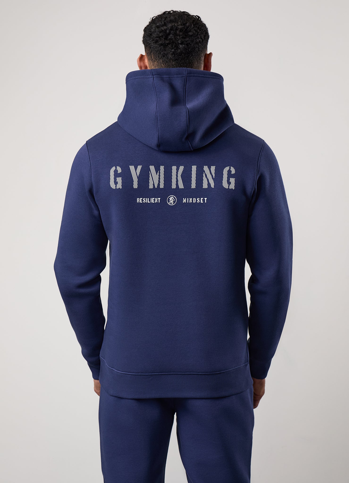 Gym King Resilient Mindset Hood - Oxford Blue