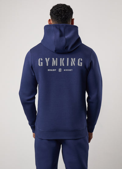 Gym King Resilient Mindset Hood - Oxford Blue