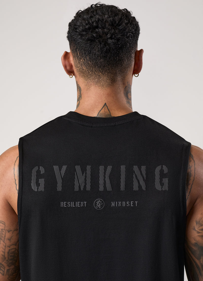 Gym King Resilient Mindset Tank - Black