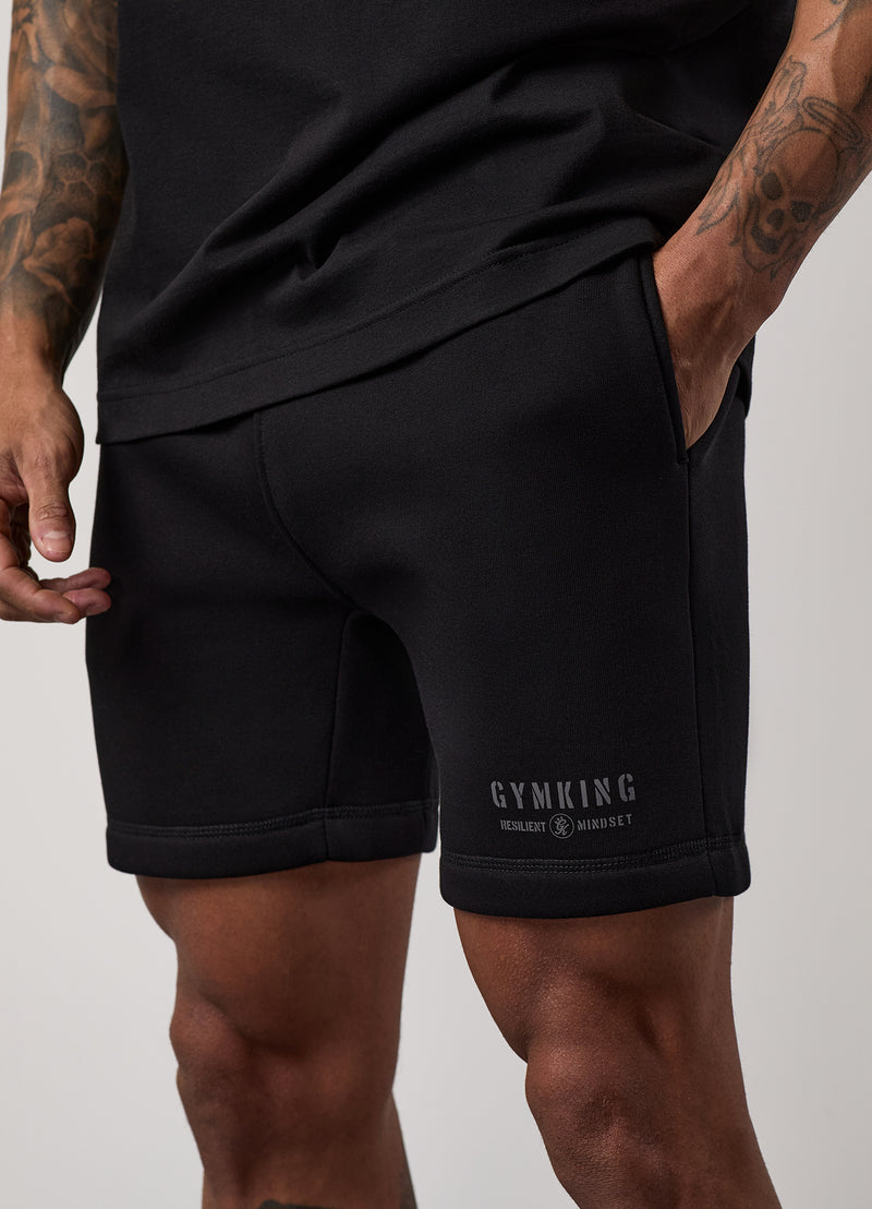 Gym King Resilient Mindset Short - Black