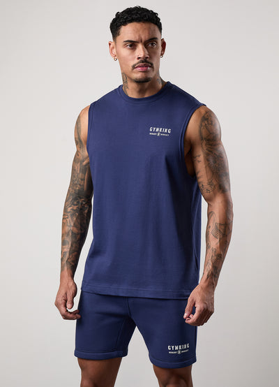 Gym King Resilient Mindset Tank - Oxford Blue