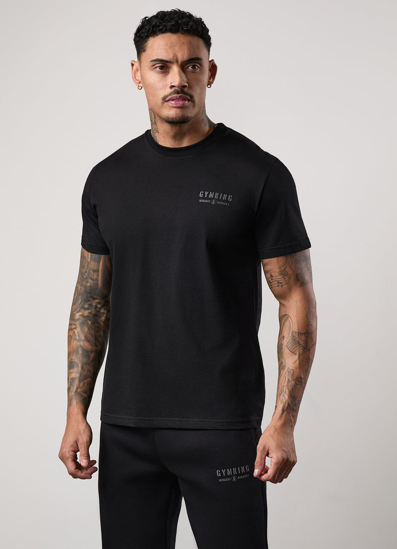 Gym King Resilient Mindset Tee - Black