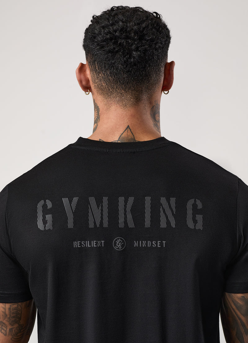 Gym King Resilient Mindset Tee - Black