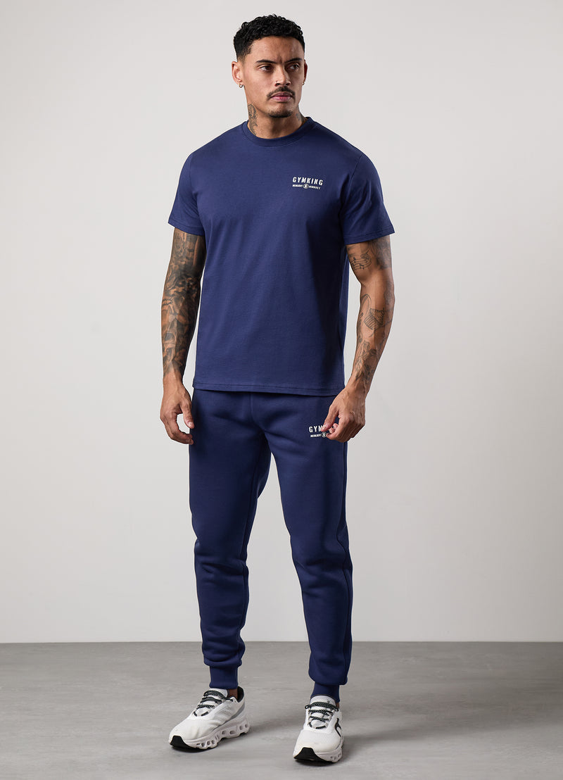 Gym King Resilient Mindset Tee - Oxford Blue