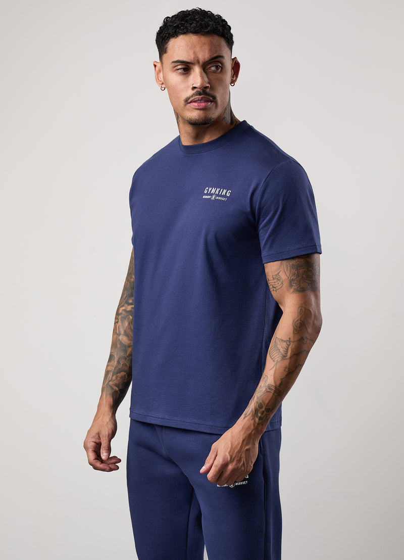 Gym King Resilient Mindset Tee - Oxford Blue