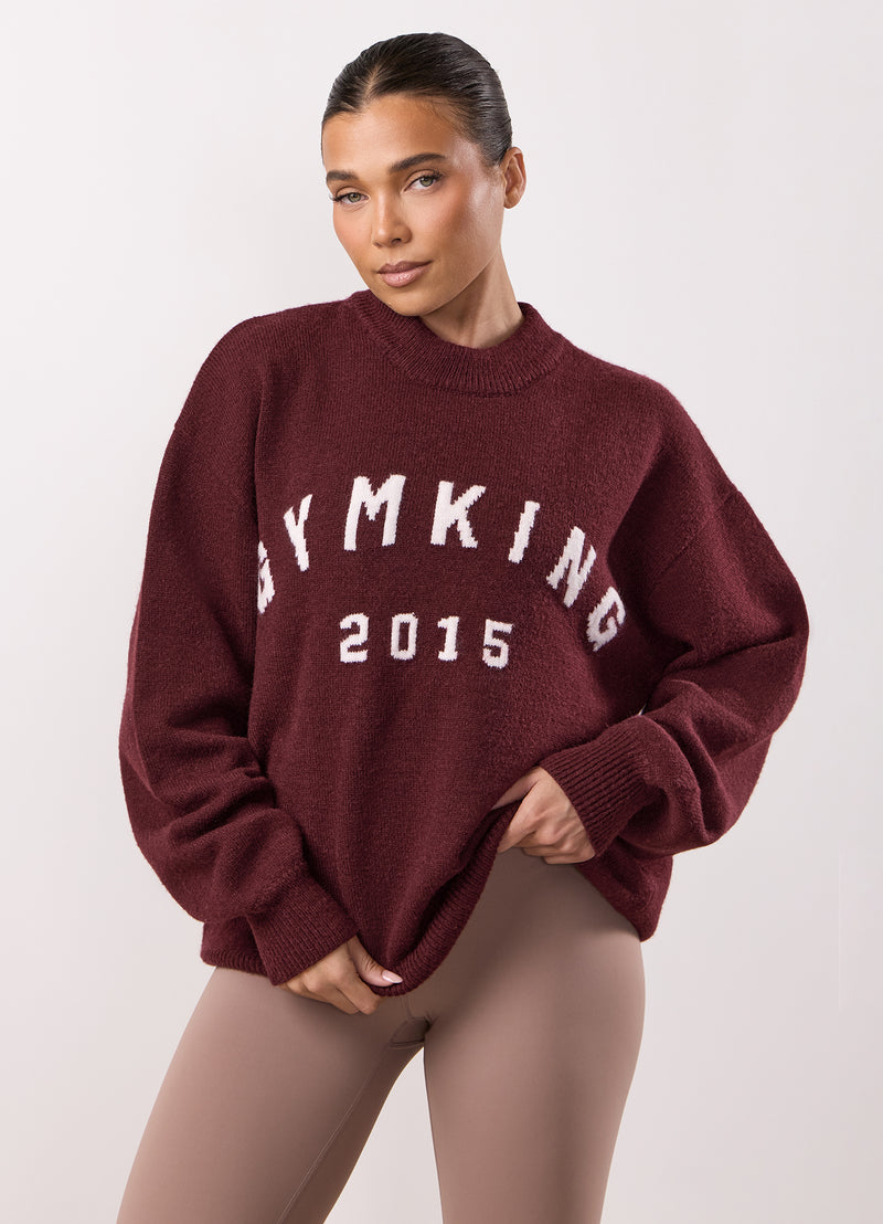 Gym King Restore Knit Crew - Fig