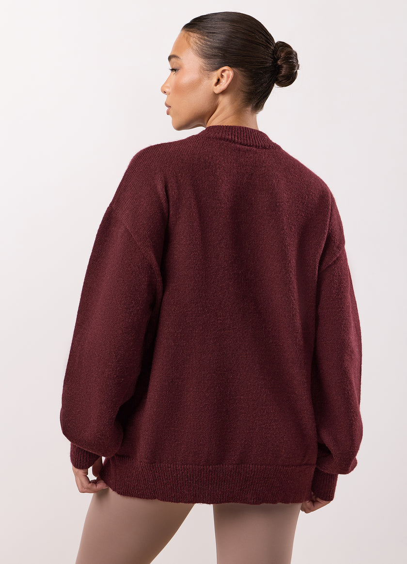 Gym King Restore Knit Crew - Fig