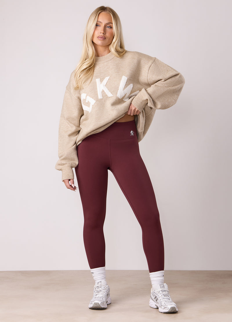 Gym King Restore Knit Crew - Oatmeal Marl
