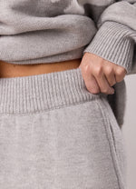 Gym King Restore Knit Crew Knitted Set - Light Grey Marl