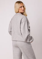 Gym King Restore Knit Crew Knitted Set - Light Grey Marl