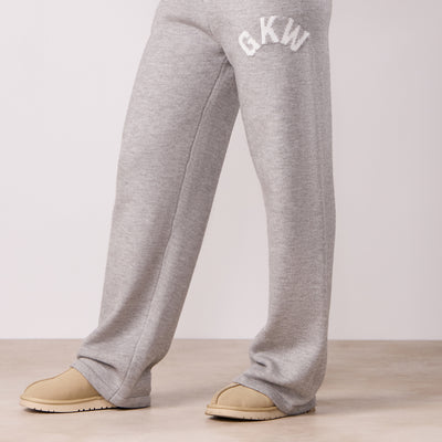 Gym King Restore Knit Straight Leg Jogger - Light Grey Marl
