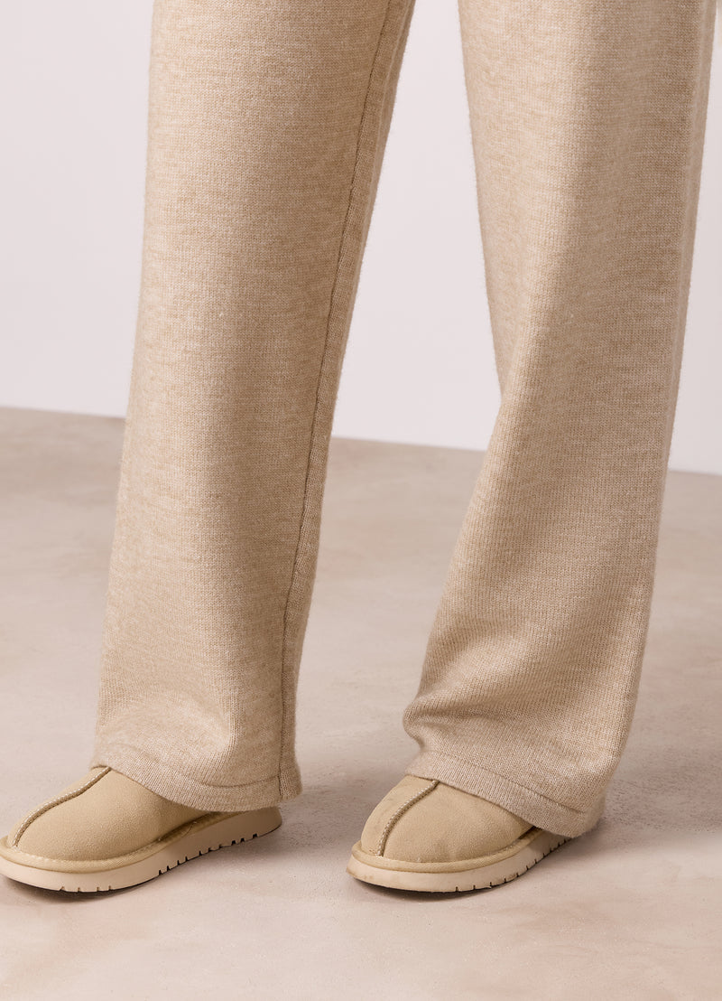 Gym King Restore Knit Straight Leg Jogger - Oatmeal Marl