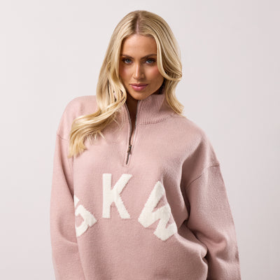Gym King Restore 1/4 Zip Funnel - Shadow Pink