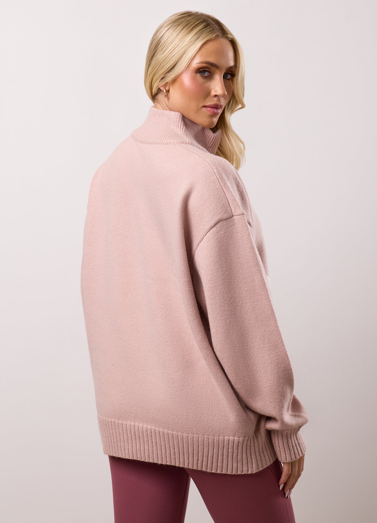 Gym King Restore 1/4 Zip Funnel - Shadow Pink