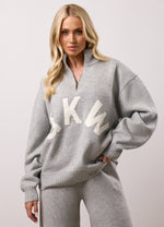Gym King Restore 1/4 Zip Funnel - Snow Marl thumbnail